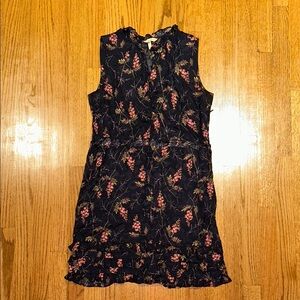 Rebecca Taylor Blue and Pink Sleeveless Floral Sundress